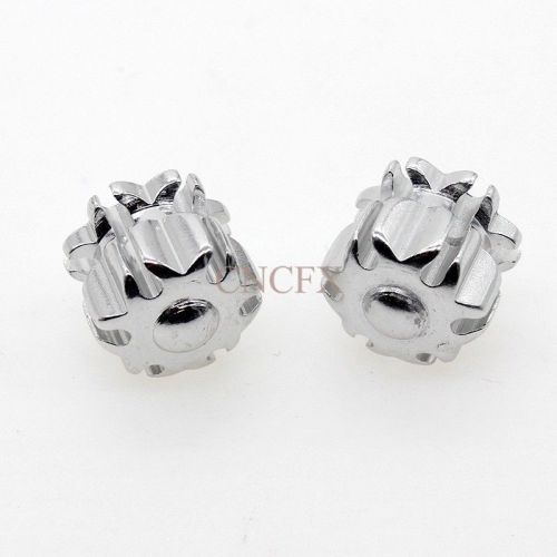 Cool aluminum alloy car flower  wheel tire valve stem cap dust cover silver