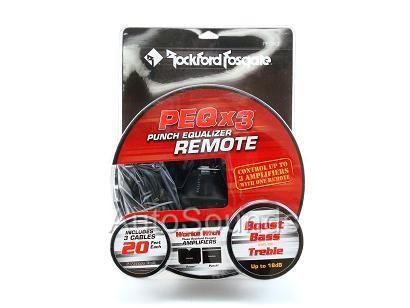 Rockford fosgate peqx3 bass knob treble equalizer remote control 3x amplifiers