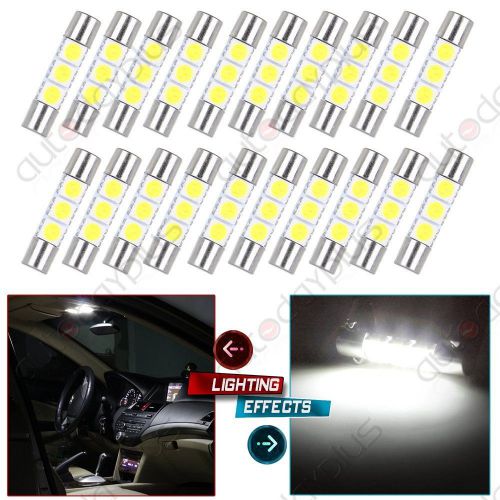 20x super white 5050 smd 6641 3-led bulbs vanity mirror lights sun visor