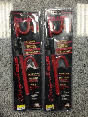 2 &#034;the club&#034; 1000 original steering wheel locks new c-x