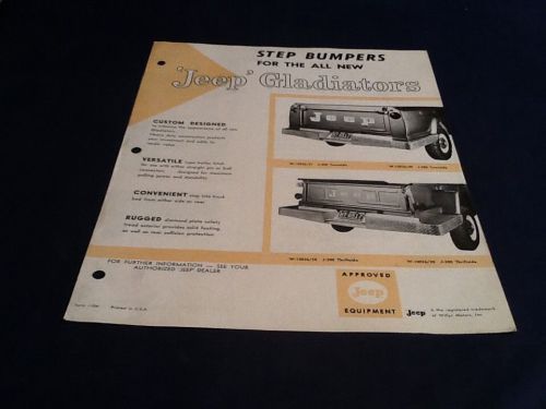 Step bummers for jeep gladiators sales brochure vintage original