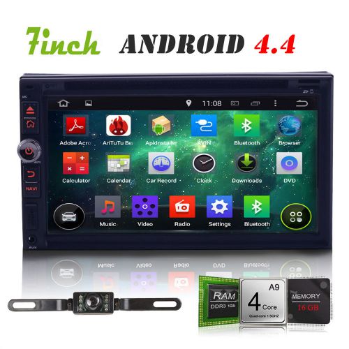 Universal 2 din 7&#034; quad-core pure android 4.4 os car stereo gps navi dvd player