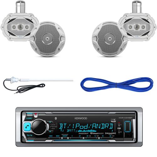 6x9&#034;/6.5&#034; marine speaker set,wires, bluetooth kenwood usb marine radio, antenna