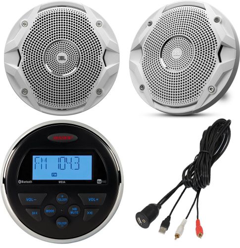 Jensen ms3artl marine guage stereo, 2x jbl 6.5&#034; speaker, usb/aux to rca cable