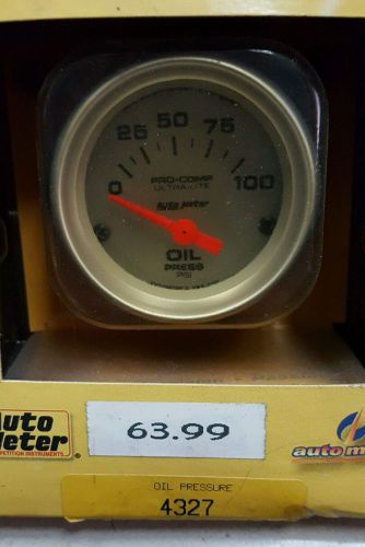 Auto meter 4327 ultra-lite; electric oil pressure gauge