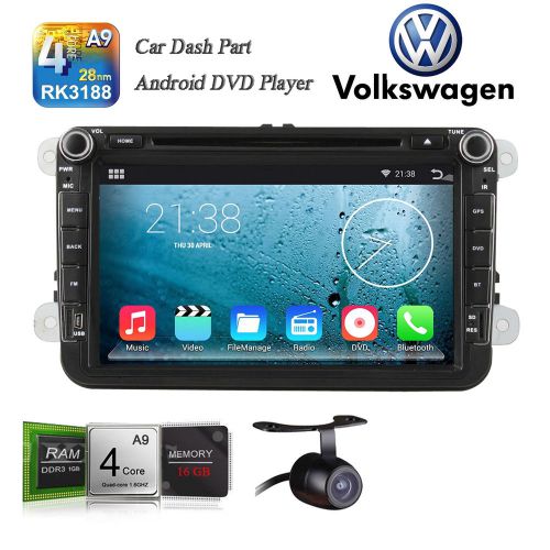 4-core android4.4 gps nav car dvd player stereo radio for vw passat touran jetta