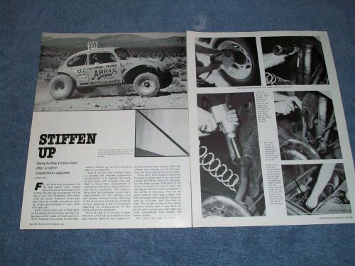 Vintage how to tech info article on installing sway-a-way vw torsion bars