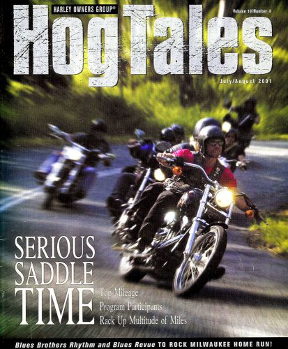 2001 july/aug harley hog tales magazine -milwaukee home run-sturgis-australia