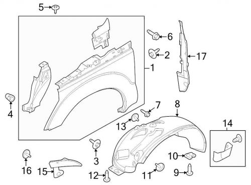 Ford oem fender bc3z16006a image 1