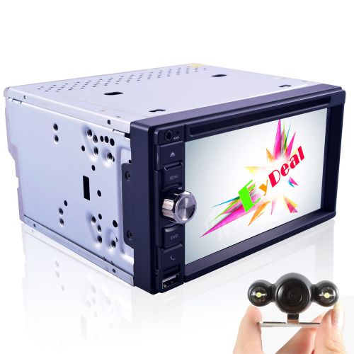 New 6.5&#034; double din car dvd player bluetooth usb/sd am/fm receiver ipod + camera