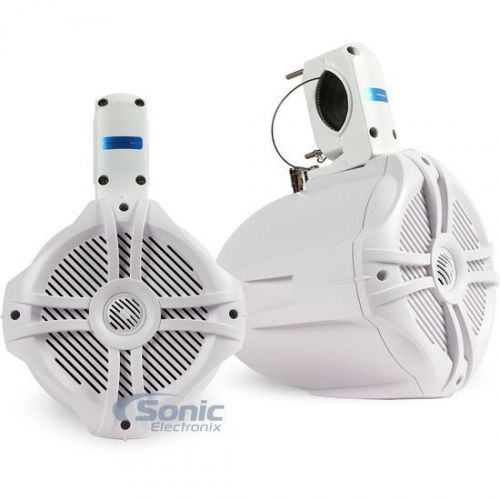 New! power acoustik mwt-65w 500w 6.5&#034; marine grade wake tower speaker system