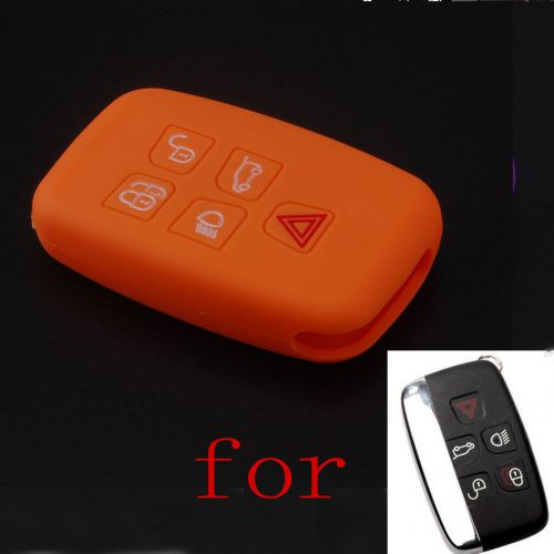 Orange 5bt smart remote key silicone skin cover case shell for range rover xf xj