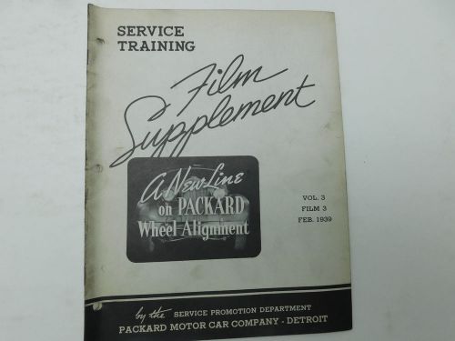 1939 packard service training film supplement vol wheel alignment 3 film 3