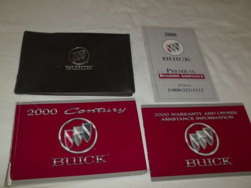 2000 buick century owner&#039;s manual 4/pc.set &amp; black buick factory case. free s/h