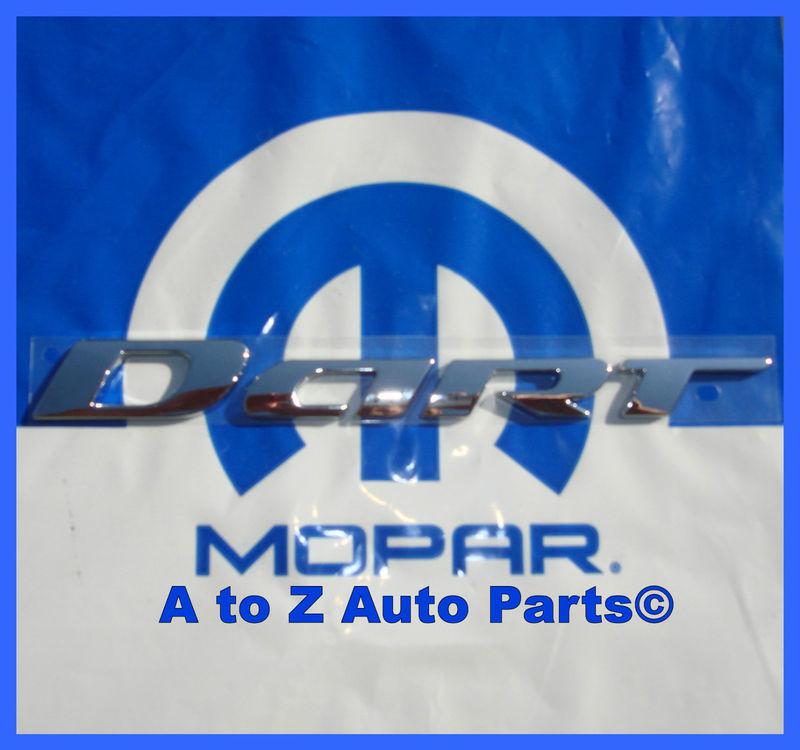 New 2013 dodge dart 3-d chrome nameplate / emblem, oem mopar