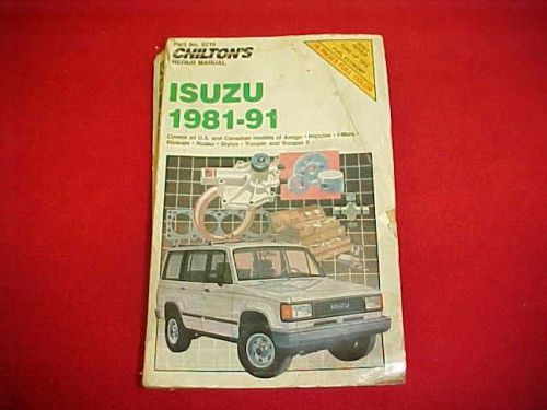 1991 1990 1989 1988 1987 1986 1985 1984 isuzu pickup trooper service shop manual