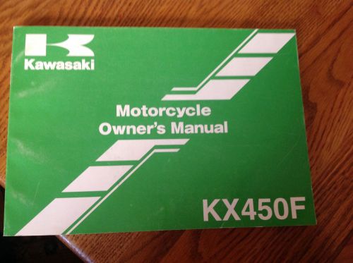 Kawasaki kx450f models owners manual oem xln&#039;t  fast shipping