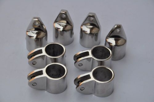 Bimini top stainless steel fittings hardware set 1&#034; - marine grade 8 pcs