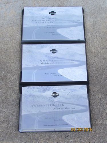 Complete set owners manuals for 1998 nissan frontier pickup truck in original cs