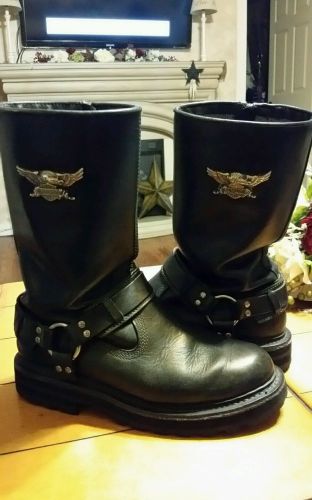 Harley davidson leather riding boots ~ men&#039;s ~ sz. 8.5 ~ nice boots!