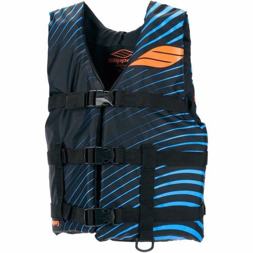 Slippery hydro youth water sports watercraft life jacket vest black/blue