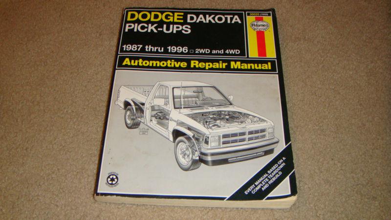 87-96 dodge dakota  haynes repair manual