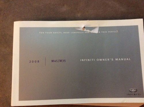 Used 2008 infiniti m35/45 owners manual