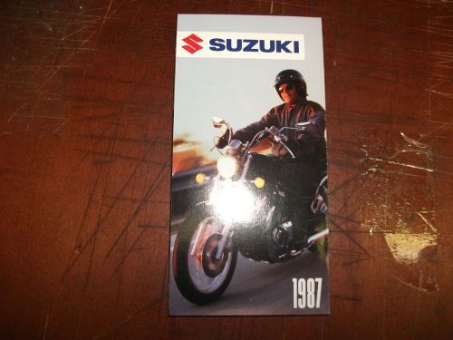 Original nos 1987 suzuki motorcycle sales brochure full product line up