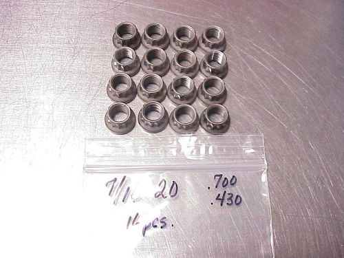 16 stainless steel 12-point head flange nuts 7/16&#034;-20 nascar