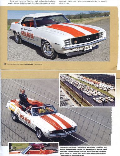 1969 chevrolet camaro ss  convertible pace car restoration  6  pg color article