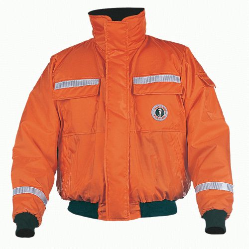 New mustang mj6214t1-l-or classic bomber jacket with solas reflective tape -