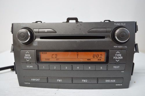 09 10 toyota corolla radio am/fm cd mp3 player 86120-02e60  tested w32#0015