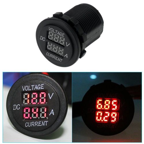 Car multimeter motorcycle led digital display 0-10a amperemeter 6-30v voltmeter