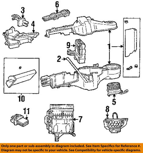 Mopar oem 4885475ac evaporator & heater-blower motor