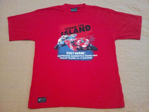 Moto gp grand prix t shirt sz medium storm the island 2007 austrailia streetbike