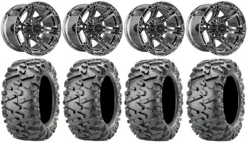 Madjax nitro chrm golf wheels 12&#034; 23x10-12 bighorn 2.0 tires ez-go &amp; club car