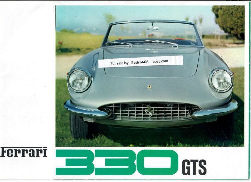 1967 ferrari 330 gts cabriolet dealership sales brochure booklet 330gts convert