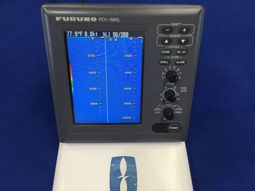 Furuno fcv-582l color lcd fishfinder sounder w/ cover, perfect lcd!