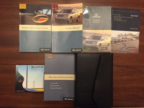 2008 lexus rx350 owners manual set includes leather lexus case