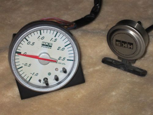 Jdm hks electronic boost gauge s13 s14 rx7 mr2 wrx sti evo r32 r33 skyline gtr