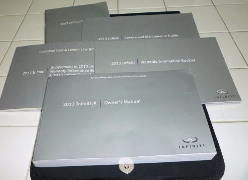 2013 infiniti jx jx35 owners manual set 13 guide w/case