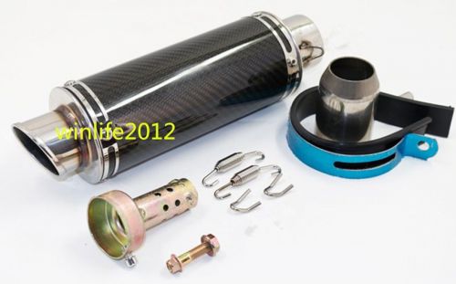 Motorcycle exhaust muffler carbon fiber black for honda yamaha suzuki new