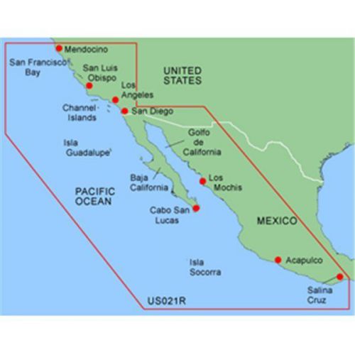 Garmin bluechart california mexico mus021r data card marine 010-c0035-00 chart