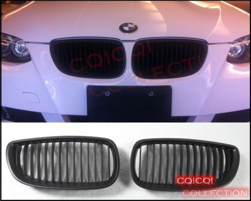 Matte black bmw 06~10 e92/e93 3-series coupe/convertible front grills grille ◎