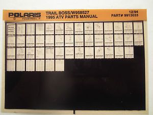 1995 polaris trail boss atv microfiche parts manual catalog w958527