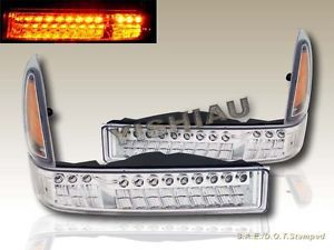 Ford excursion 2000-04 / super duty 1999-04 front led bumper lights chrome amber