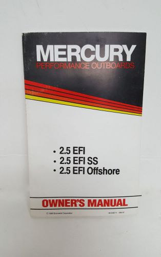 Mercury 2.5 efi owner&#039;s manual new
