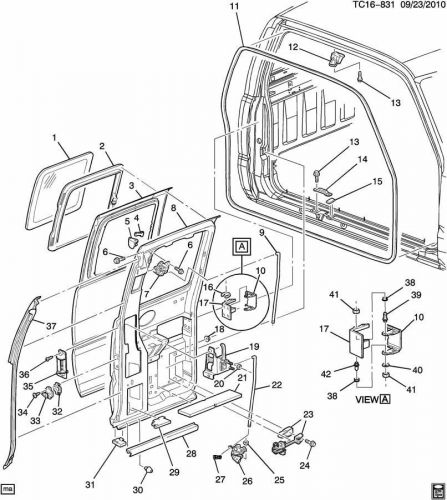 Silverado/ sierra ext cab lower door striker