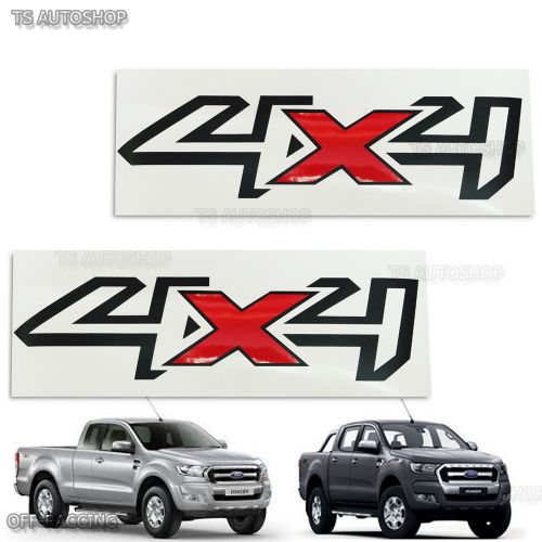 2pcs black 4x4 sticker rear back fit ford ranger wildtrak mk2 px2 2015 2017 4x4