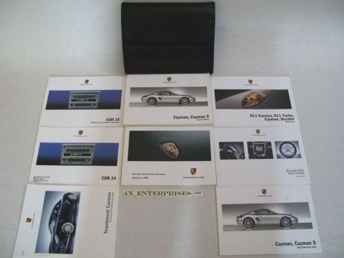 08 2008 porsche cayman + cayman s owners manuals + cdr 24 books + pouch set a259